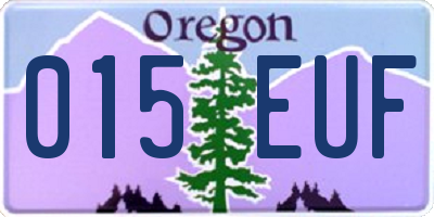OR license plate 015EUF
