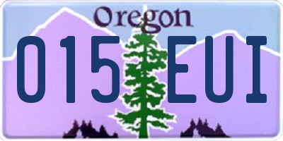OR license plate 015EUI