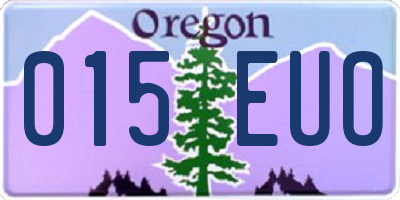 OR license plate 015EUO
