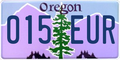 OR license plate 015EUR