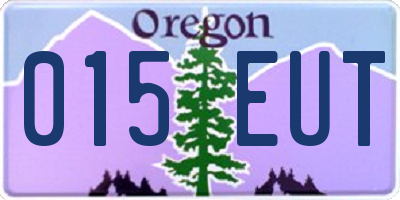 OR license plate 015EUT