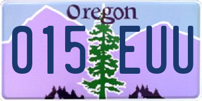 OR license plate 015EUU
