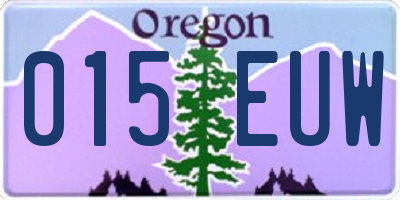 OR license plate 015EUW