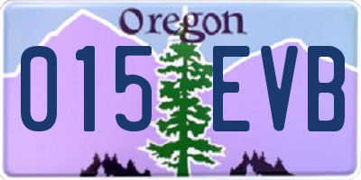 OR license plate 015EVB
