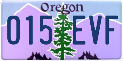 OR license plate 015EVF