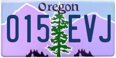 OR license plate 015EVJ