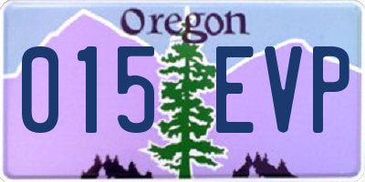 OR license plate 015EVP