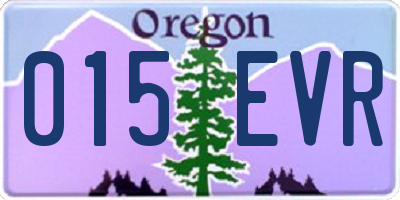 OR license plate 015EVR