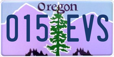 OR license plate 015EVS