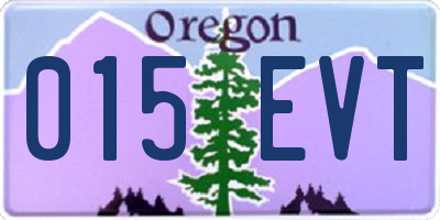 OR license plate 015EVT