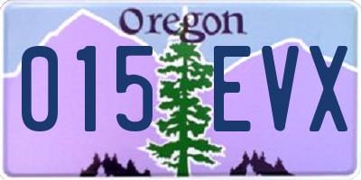 OR license plate 015EVX