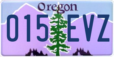OR license plate 015EVZ