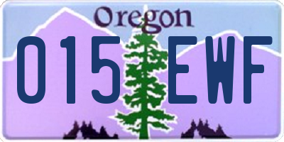 OR license plate 015EWF
