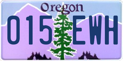 OR license plate 015EWH