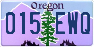 OR license plate 015EWQ