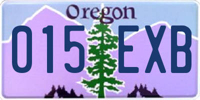 OR license plate 015EXB