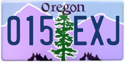 OR license plate 015EXJ