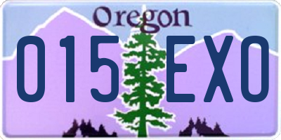 OR license plate 015EXO