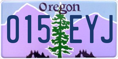 OR license plate 015EYJ