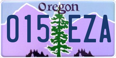 OR license plate 015EZA