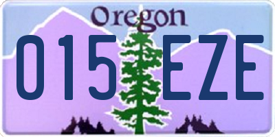OR license plate 015EZE