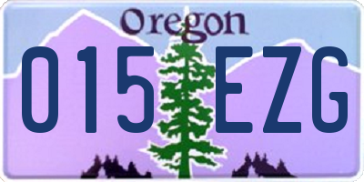OR license plate 015EZG