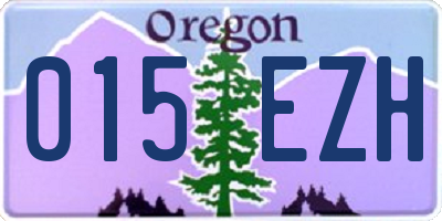 OR license plate 015EZH