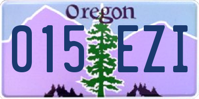 OR license plate 015EZI