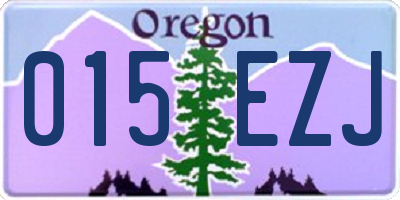 OR license plate 015EZJ