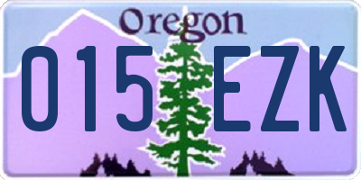 OR license plate 015EZK
