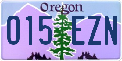 OR license plate 015EZN