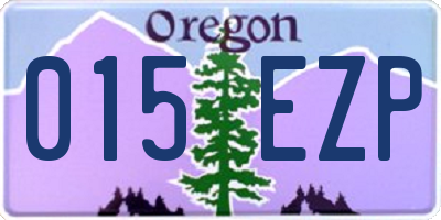 OR license plate 015EZP