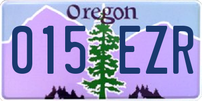 OR license plate 015EZR