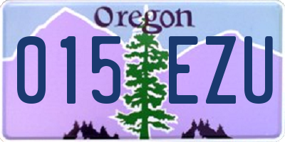 OR license plate 015EZU
