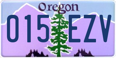 OR license plate 015EZV