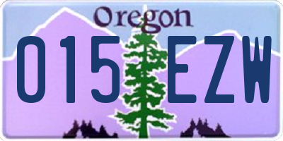 OR license plate 015EZW