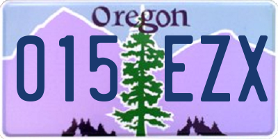 OR license plate 015EZX