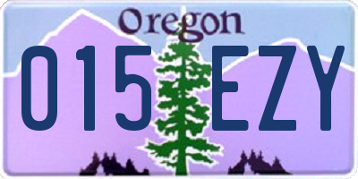 OR license plate 015EZY