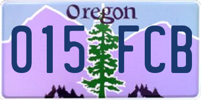 OR license plate 015FCB