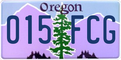 OR license plate 015FCG