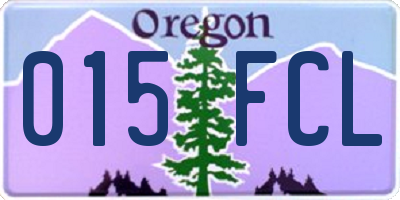 OR license plate 015FCL