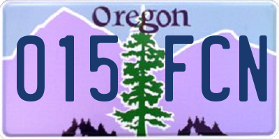 OR license plate 015FCN