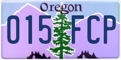 OR license plate 015FCP