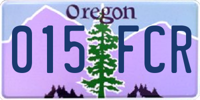 OR license plate 015FCR