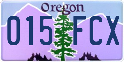 OR license plate 015FCX