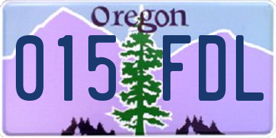 OR license plate 015FDL