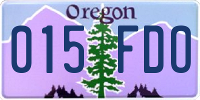 OR license plate 015FDO