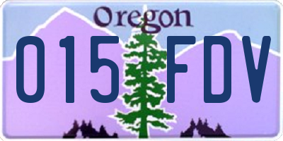 OR license plate 015FDV