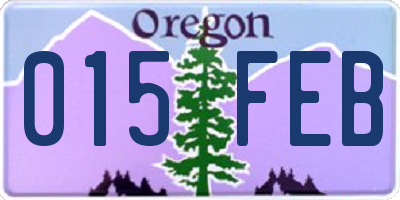 OR license plate 015FEB