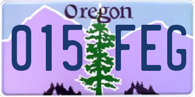 OR license plate 015FEG